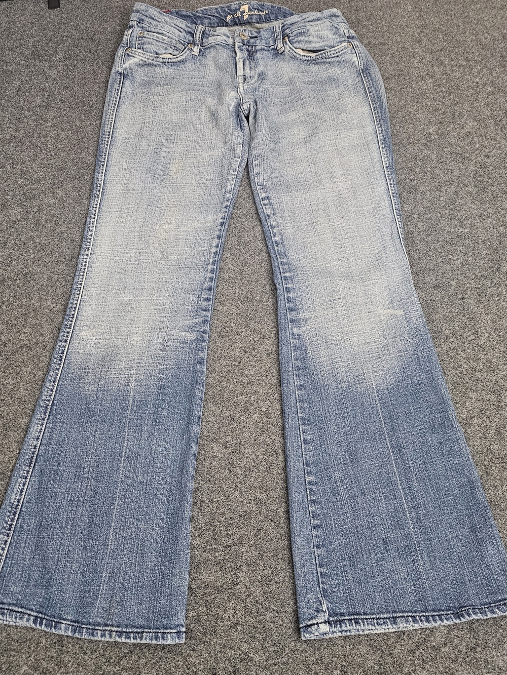 7 For All Mankind Womens Jeans Bootcut Y2K Sequin Denim Size 29 A Pocket
